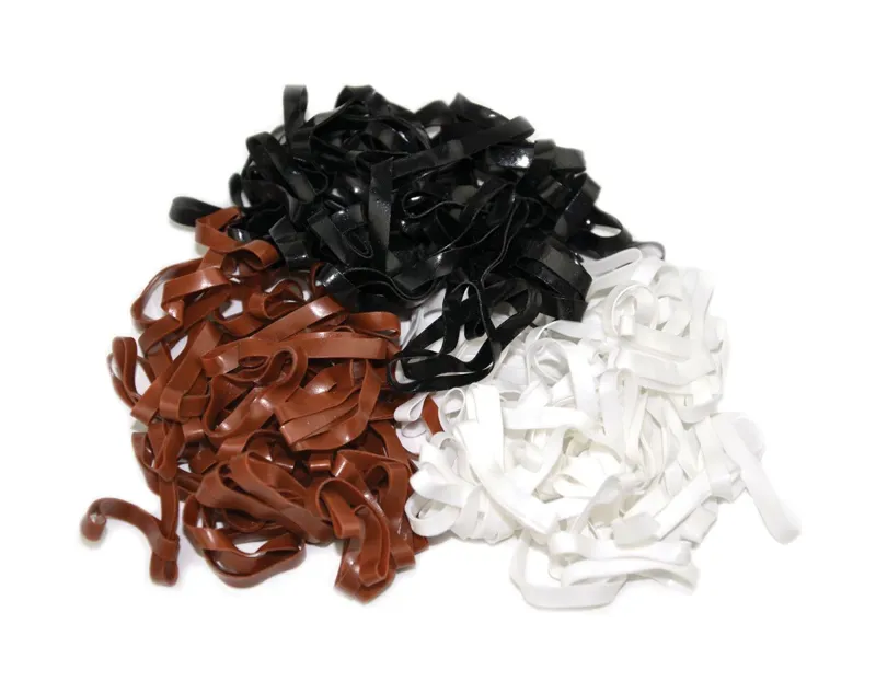 Showing – FREE P&P Tail LINCOLN PLAITING BANDS – BROWN – Horse/Pony Mane 