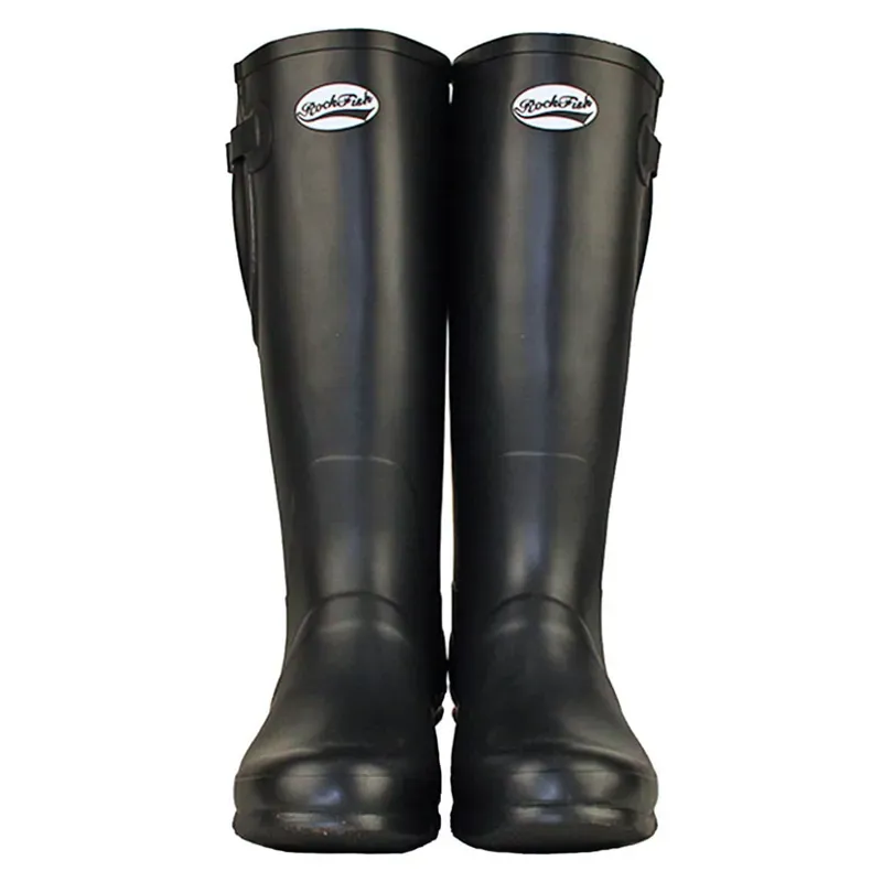 Rockfish Women's Lined Tall Adjustable Matt Wellington Boots in Black-2