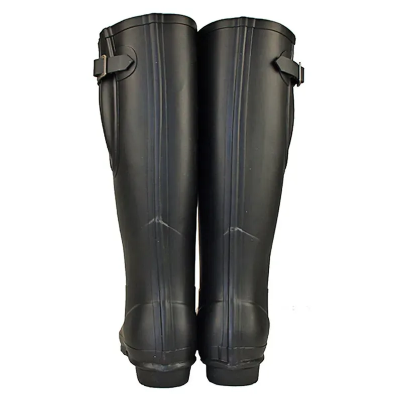 Rockfish Women's Lined Tall Adjustable Matt Wellington Boots in Black-4