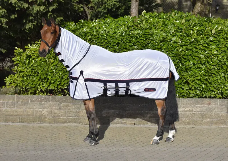 Whitaker Rastrick Mesh Fly Rug in White-1